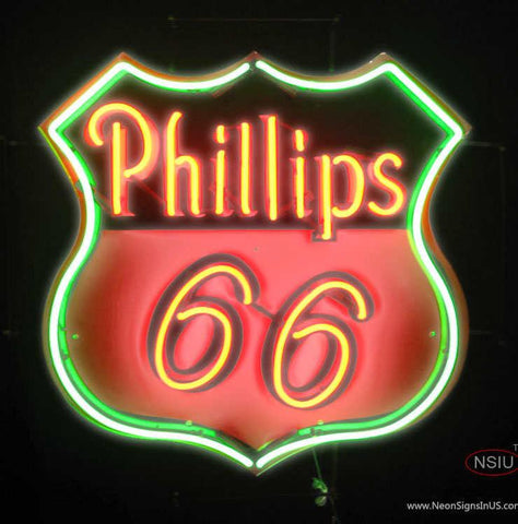 Phillips Gasoline Real Neon Glass Tube Neon Sign