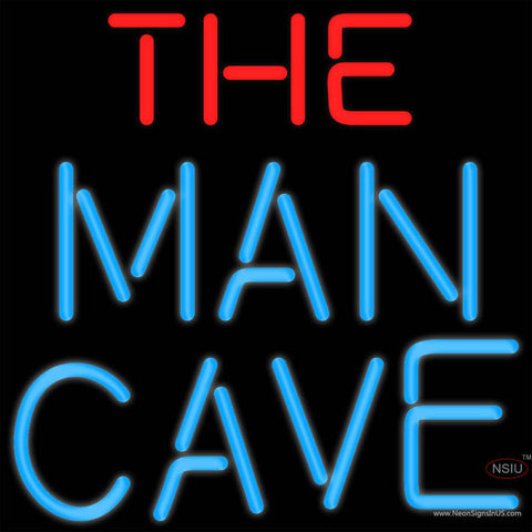 Red And Blue The Man Cave Real Neon Glass Tube Neon Sign x 