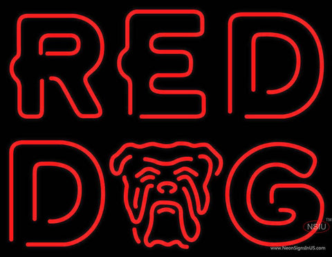 Red Dog Real Neon Glass Tube Neon Sign 