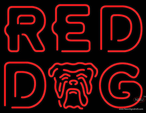 Red Dog Real Neon Glass Tube Neon Sign