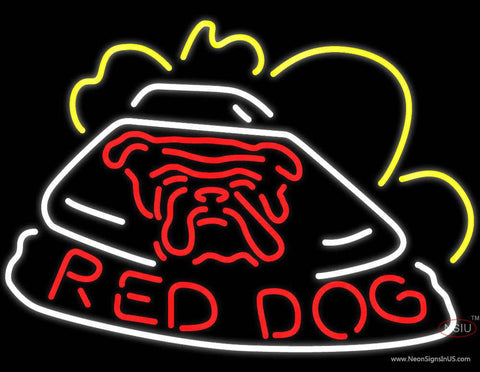 Red Dog Race Car Neon Beer Sign 