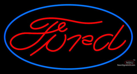 Red Ford Blue Oval Neon Sign 