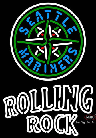 Rolling Rock Double Line Seattle Mariners MLB Neon Sign   
