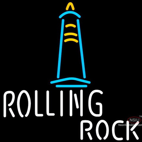 Rolling Rock Lighthouse Neon Beer Sign 