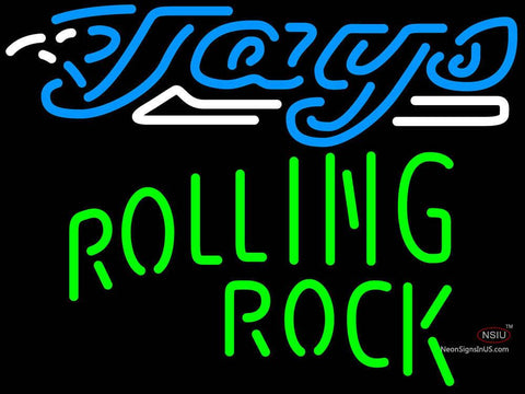 Rolling Rock Single Line Toronto Blue Jays MLB Neon Sign  