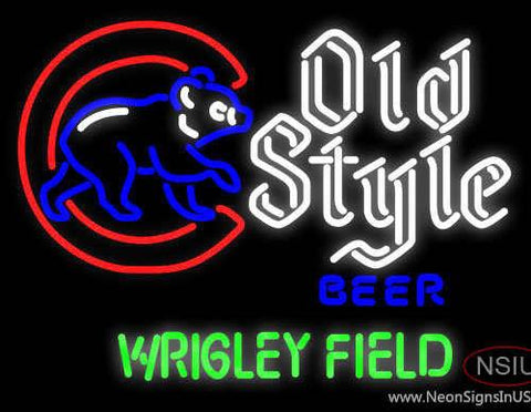 Old Style Walking Cubby Wrigley Field Version Real Neon Glass Tube Neon Sign 