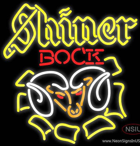 Shiner Bock Ram Neon Beer Sign