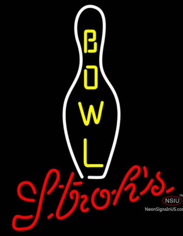 Strohs Bowling Neon Sign   