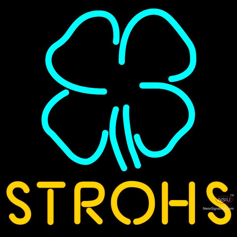 Strohs Clover Neon Beer Sign x 