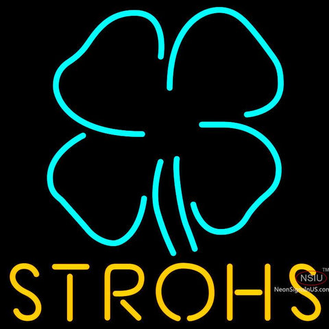 Strohs Clover Neon Beer Sign x