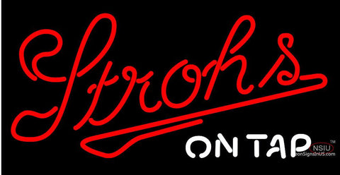 Strohs On Tap Neon Beer Sign