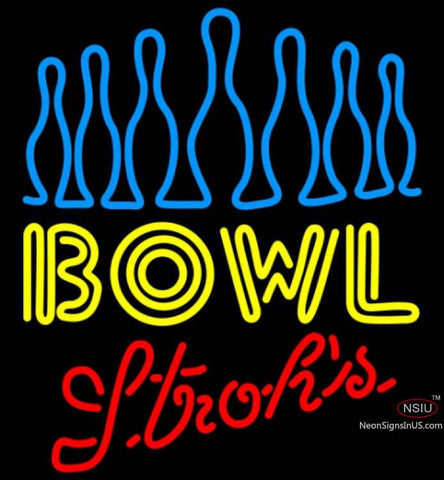 Strohs Ten Pin Bowling Neon Sign