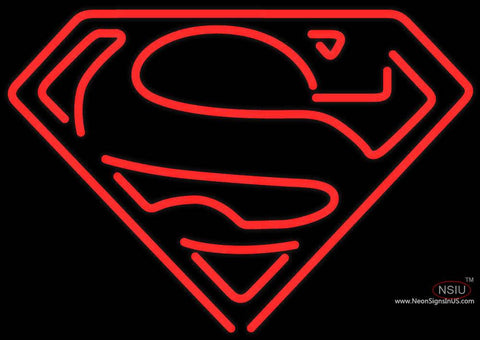 Superman Returns S-Shield Real Neon Glass Tube Neon Sign 