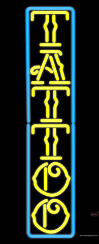 Gold/Blue Tattoo Real Neon Glass Tube Neon Sign 