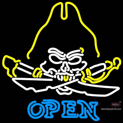 Pirates Admiral Skull Tattoo Neon Sign