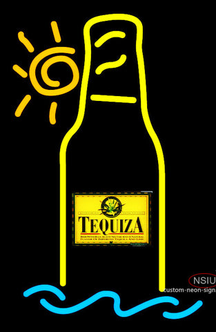 Tequiza Tropical Sun Bottle Neon Sign 