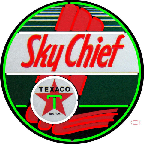 Texaco Sky Chief Gasoline Neon Sign