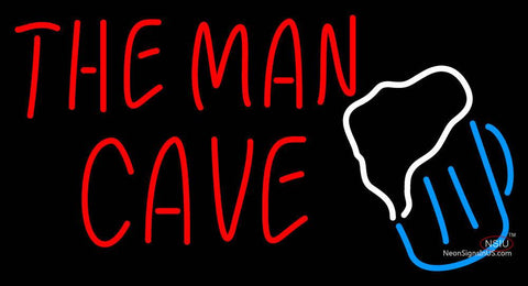 The Man Cave Beer Glass Neon Beer Sign 