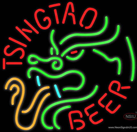 Tsingtao Dragon Real Neon Glass Tube Neon Sign x 