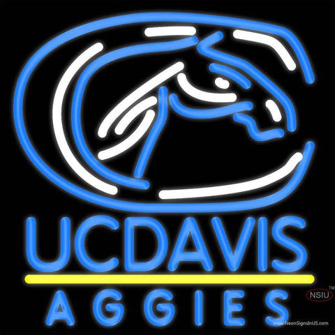 Uc Davis Aggies Real Neon Glass Tube Neon Sign x 
