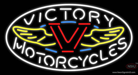 Victory Motorcycle Real Neon Glass Tube Neon Sign 