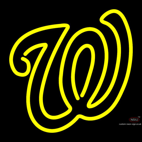Washington Nationals Wordmark  Pres Logo MLB  Neon Sign x 