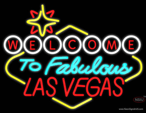 Welcome To Las Vegas Real Neon Glass Tube Neon Sign 