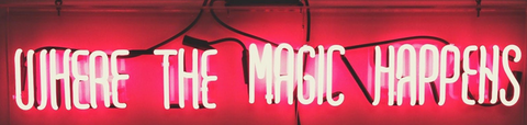 where the magic happens Handmade Art Neon Signs 