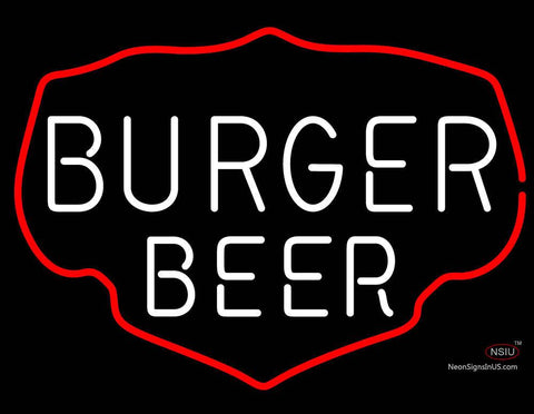 White Burger Beer Neon Sign