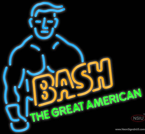 WWE The great American bash Real Neon Glass Tube Neon Sign 