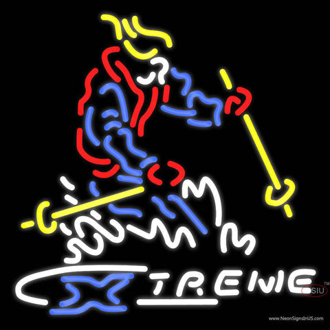 Xtreme Skier Real Neon Glass Tube Neon Sign