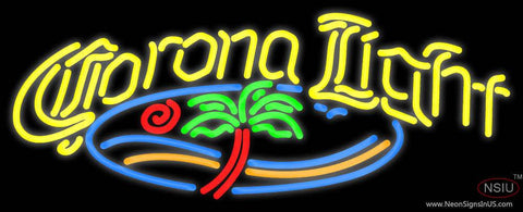 Yellow Corona Light Palm Tree Real Neon Glass Tube Neon Sign 
