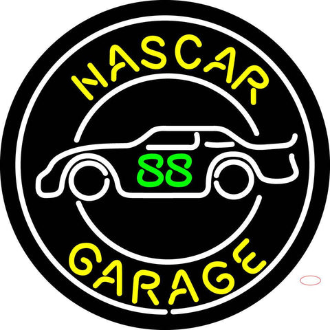 Yellow Nascar Garage Neon Sign 