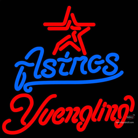 Yuengling Houston Astros MLB Beer Real Neon Glass Tube Neon Sign x 