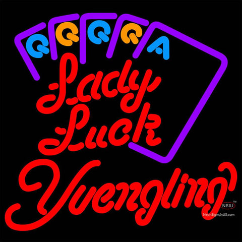 Yuengling Lady Luck Series Real Neon Glass Tube Neon Sign x 