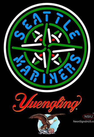 Yuengling Seattle Mariners MLB Real Neon Glass Tube Neon Sign 