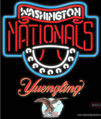 Yuengling Washington Nationals MLB Real Neon Glass Tube Neon Sign 