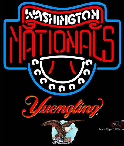 Yuengling Washington Nationals MLB Real Neon Glass Tube Neon Sign 