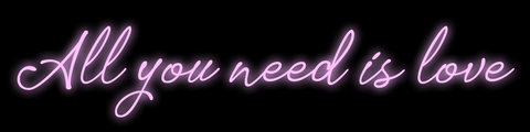 New All you need is love Handmade Art Neon Sign