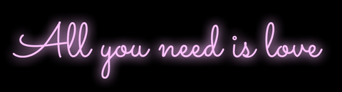All you need is love Handmade Art Neon Sign 