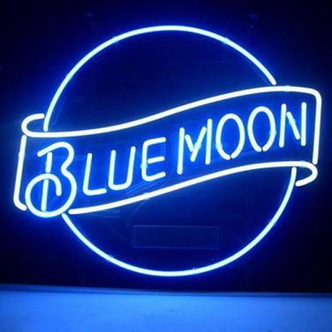 Professional  Blue Moon Lager Beer Bar Open Neon Signs 