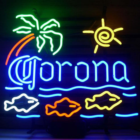 Blue Moon Martini Cocktails Game Room Neon Light Sign 