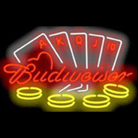 Budweiser Poker Neon Sign