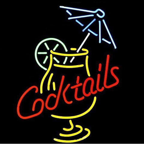 Professional  Cocktail And Martini Umbrella Cup Beer Bar Real Neon Sign Gift Fast Ship 