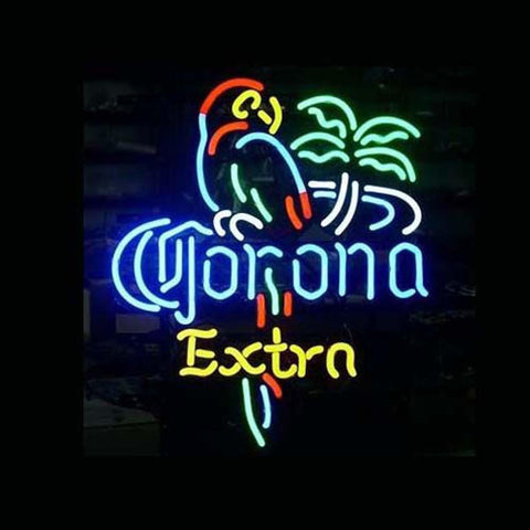 Professional  Corona Extra Parrot Beer Bar Open Neon Signs 