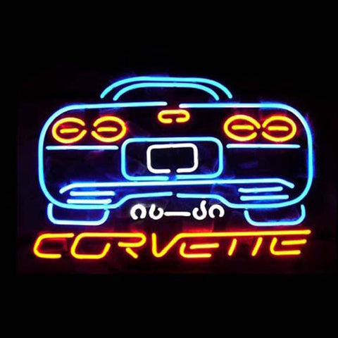 Professional  Corvette Shop Open Neon Sign 