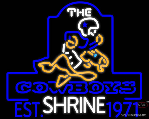Custom Real Neon Glass Tube Neon Sign - The Cowboys Est. Shrine 7 