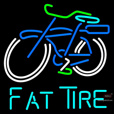 Custom Fat Tire Amber Ale Schwinn Style Bicycle Neon Sign 
