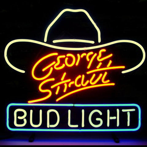 Professional  George Stratt Bud Beer Bar Open Neon Signs 