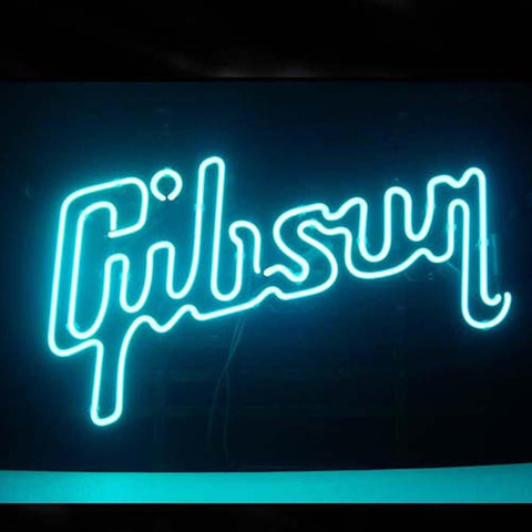 Professional  Gibson Guitar Music Beer Bar Open Neon Signs 